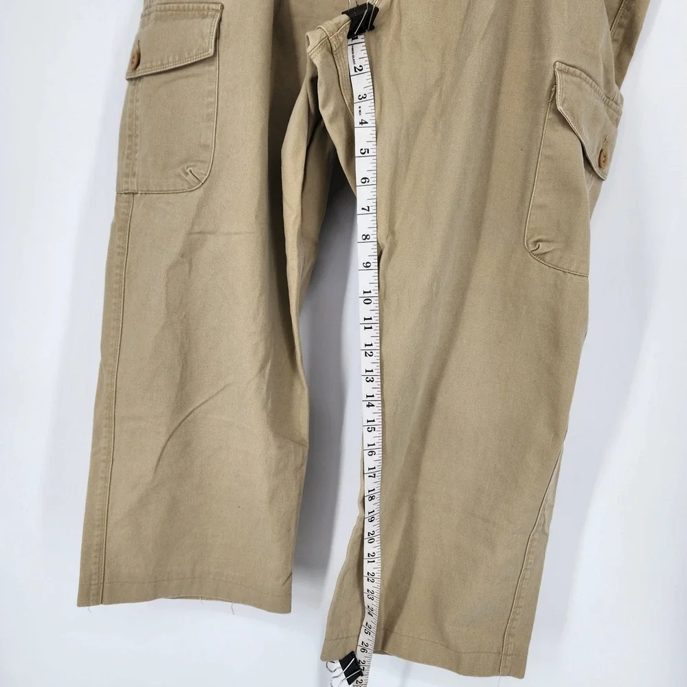 The North Face‎ Canvas Cargo Pants Mens 36x27 Beige 100% Cotton Hiking Outdoors